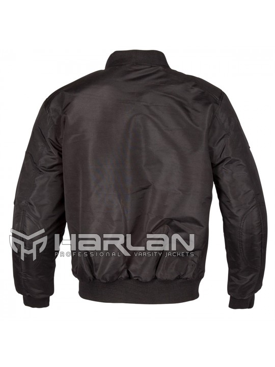 Black Satin Bomber Jackets