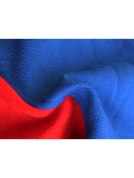 Cotton Fleece Varsity Jackets in Blue/Red