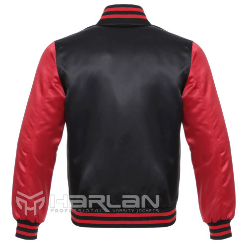 Wrestlers Satin Varsity Jackets Black/Red