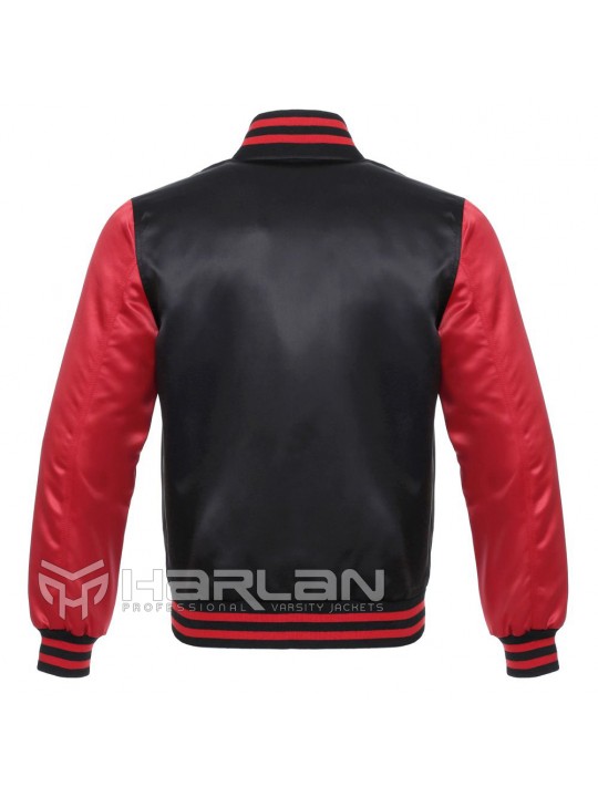 Wrestlers Satin Varsity Jackets Black/Red