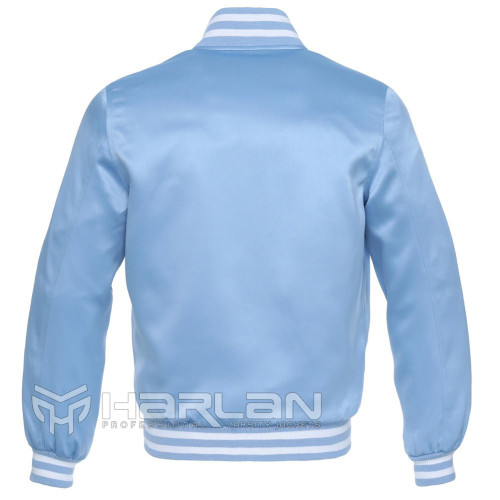 Dance Group Satin Varsity Jackets Sky Blue