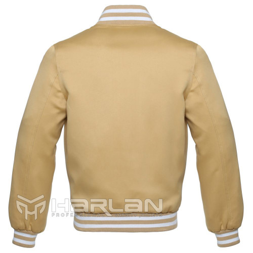 Street Satin Varsity Jackets Khaki