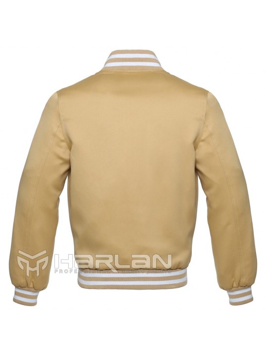 Street Satin Varsity Jackets Khaki