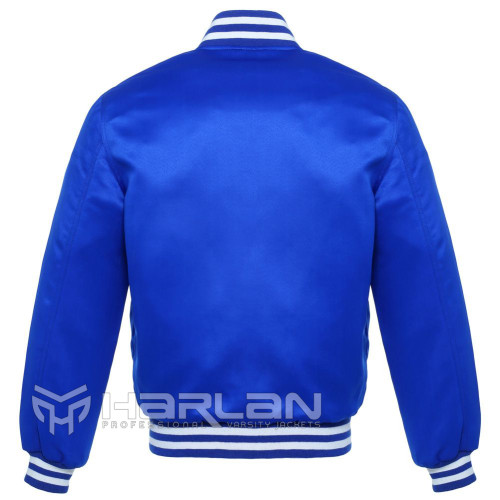 Warriors Satin Varsity Jackets Royal Blue