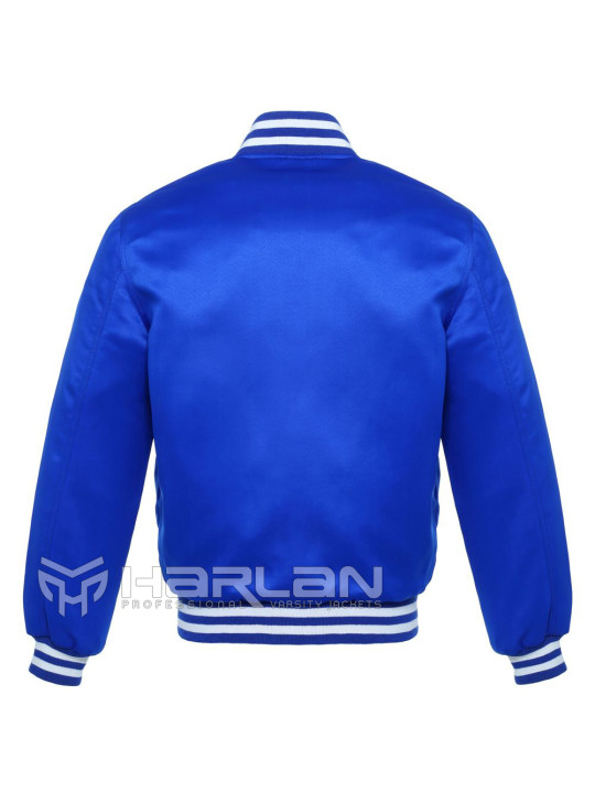 Warriors Satin Varsity Jackets Royal Blue