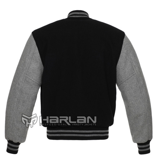 High School Wool Varsity Jackets Black/Grey