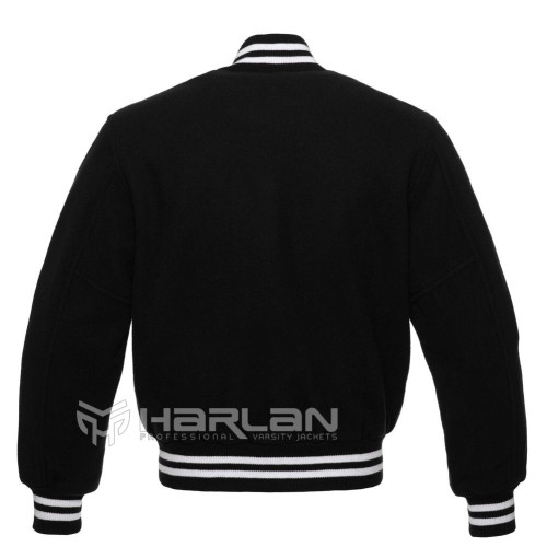 Cheap Wool Varsity Jackets Black