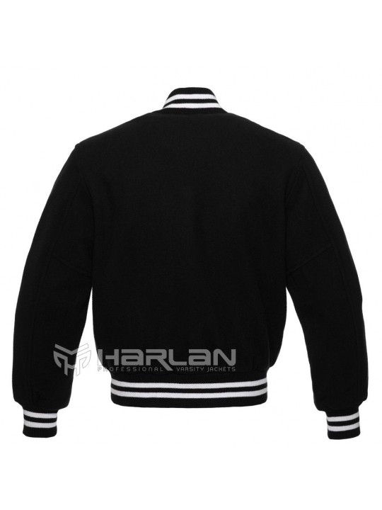 Cheap Wool Varsity Jackets Black