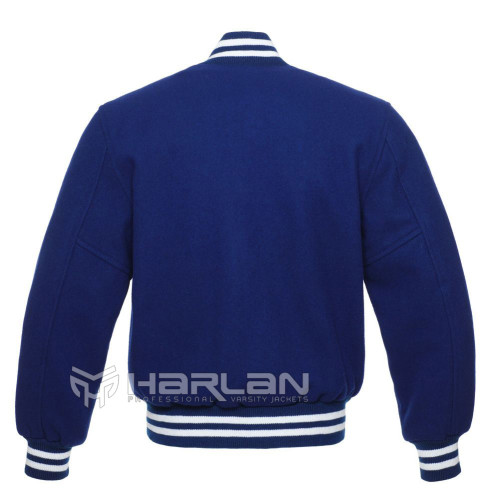 Gift Cotton Fleece Varsity Jackets in Blue
