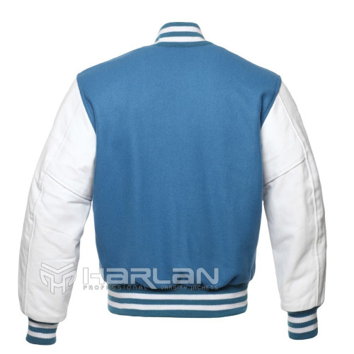 High School Varsity Jackets Sky Blue / White