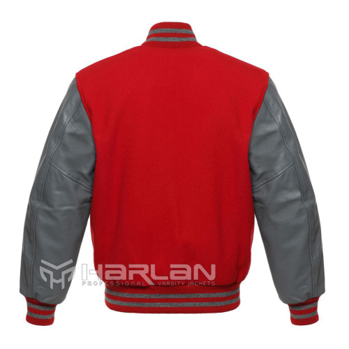 Grey Leather Varsity Jackets