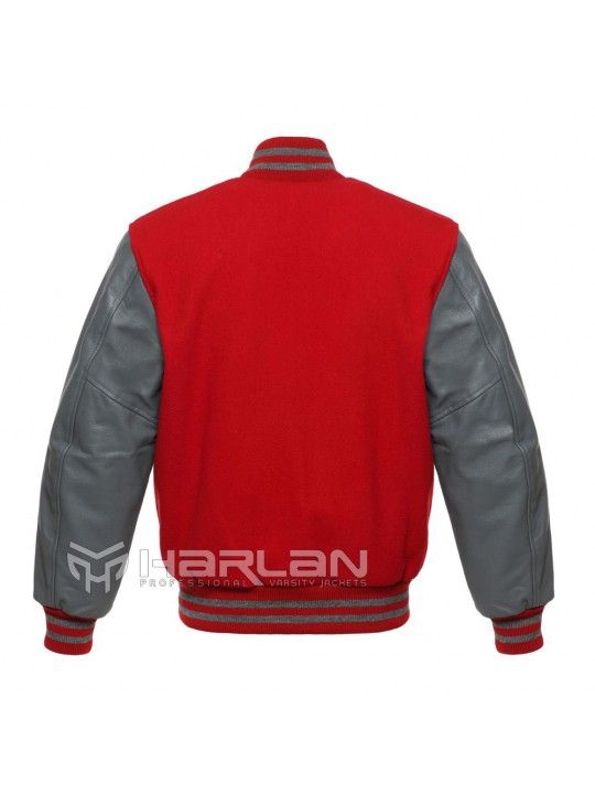Grey Leather Varsity Jackets