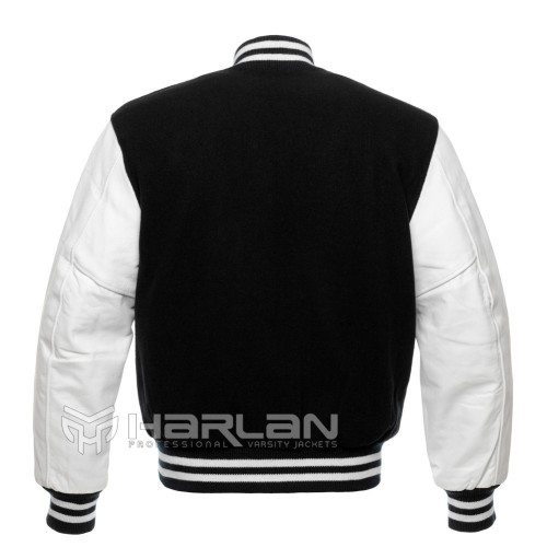 Custom Varsity Jackets in Black / Whiite