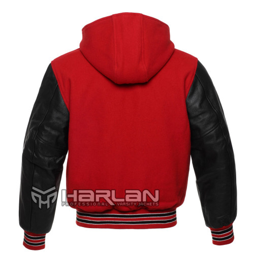 Awards Hooded Varsity Jackets Red/Black