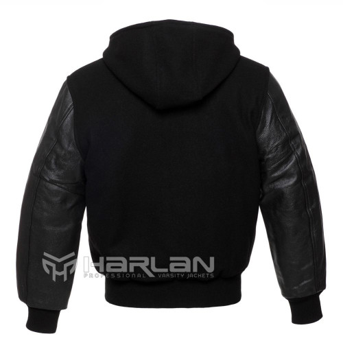 Black Hooded Varsity Jackets