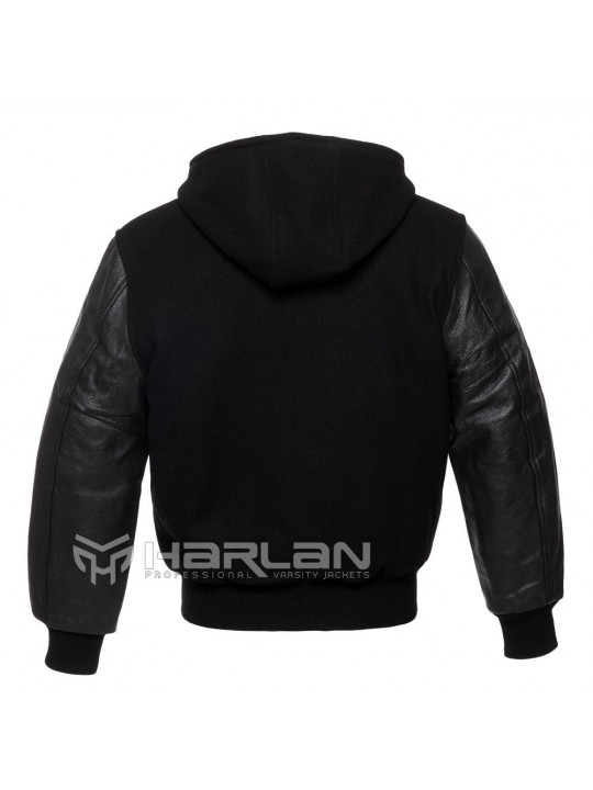 Black Hooded Varsity Jackets